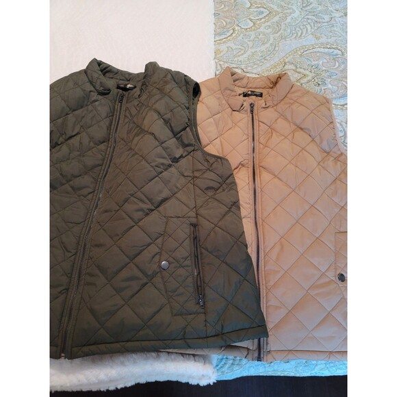 Men's Puffer Quilted Vest XXL Olive green Lightweight NWOT - Picture 6 of 6